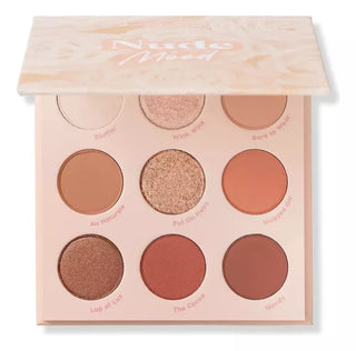 Paleta de Sombras de Ojos Nude Mood - ColourPop vista frontal con fondo blanco.